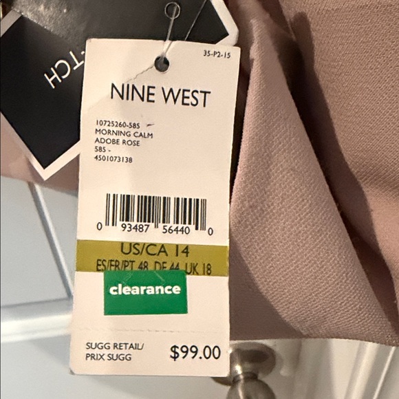 Nine West Mauve Women's Blazer - Picture 2 of 3